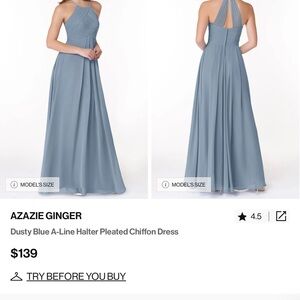 Azazie Dusty Blue Bridesmaid dress